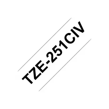 Brother TZ-251 laminuota juostelė, skirta etiketėms spausdinti