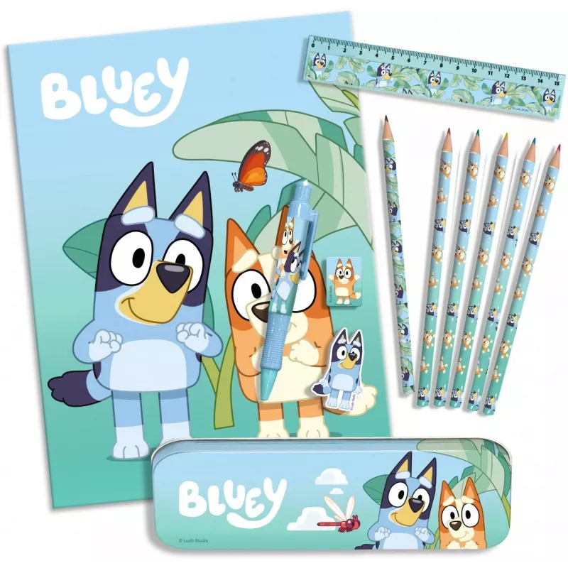 Kanceliarinių prekių rinkinys 12 vnt. Bluey