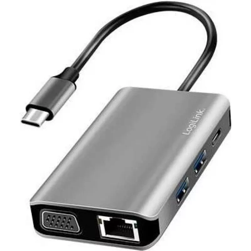 LogiLink dokavimo stotelė LogiLink USB 3.2 Gen 1 USB-C 7 prievadų UA0410