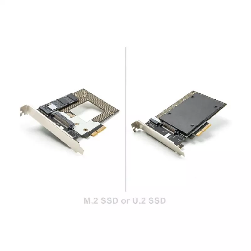 Vidinė M.2 / U.2 adapterio kortelė DELOCK 90854 — PCIe 4.0 (kompiuterio: PCIe, išvestys: M.2 Key M 110 mm, U.2)