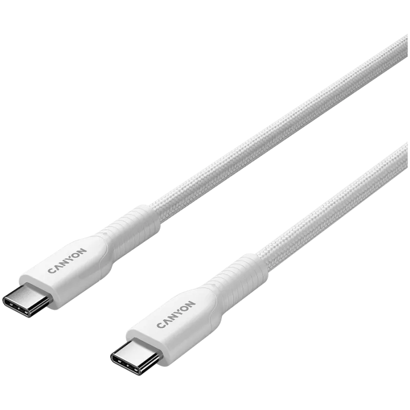 CANYON kabelis OnWire 60CL C-C 60W COLOR Pintas 1 m Baltas