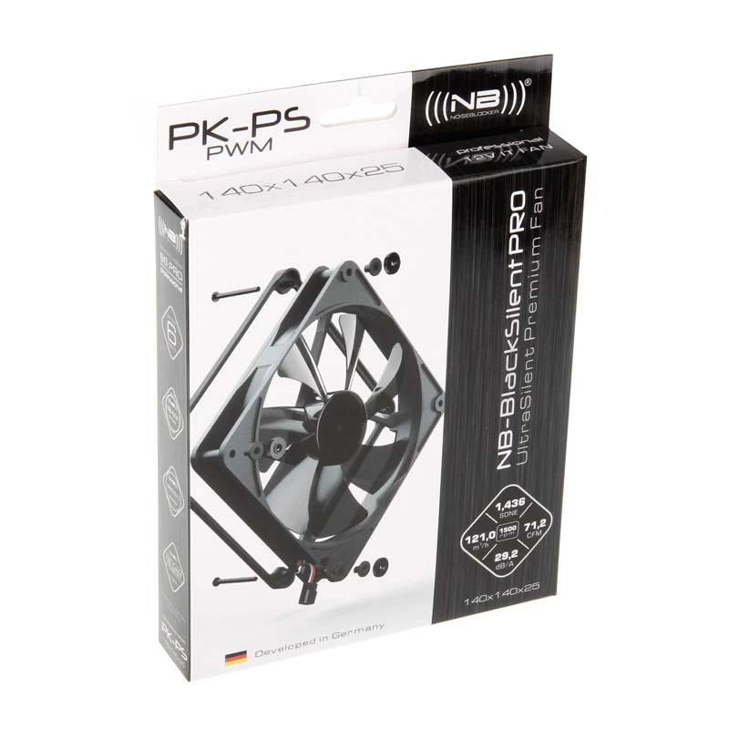 Noiseblocker NB-JuodaSilent Pro 140mm korpuso ventiliatorius - Juodas