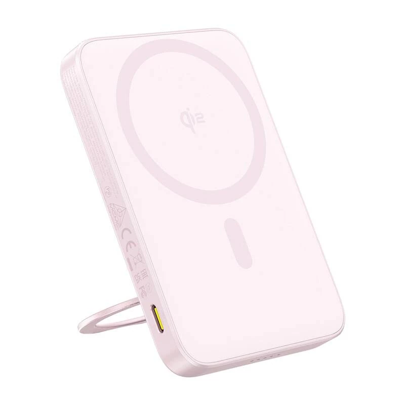 Išorinė baterija Baseus PicoGo Qi2 5000mAh 20W Rožinė