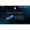 Raktų pakabuko žibintuvėlis Nitecore TIKI GITD BLUE — pilkas, USB įkraunamas, 1 lm, 55 mm, 12 g, IP66, atsparus smūgiams