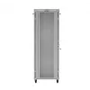 Serverių spinta LANBERG FF01-8047-12SL 47U 800x1000 mm pilka su priekinėmis ir galinėmis stiklinėmis durelėmis bei vieta LCD skydeliui