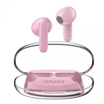 Bluetooth ausinės Awei T85 ENC TWS rožinės