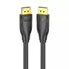 DisplayPort 1.4 laidas Vention HCCBI, 3 m, 8K@60Hz / 4K@120Hz, 80 Gbit/s, paauksuoti kontaktai, juodas