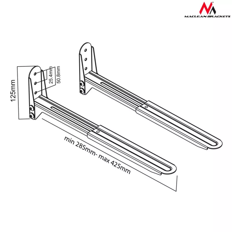 Montavimo rinkinys Maclean MC-776 B Juoda