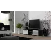 Cama TV stovas SOHO 140 juodas/baltas blizgus