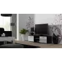 Cama TV stovas SOHO 140 juodas/baltas blizgus