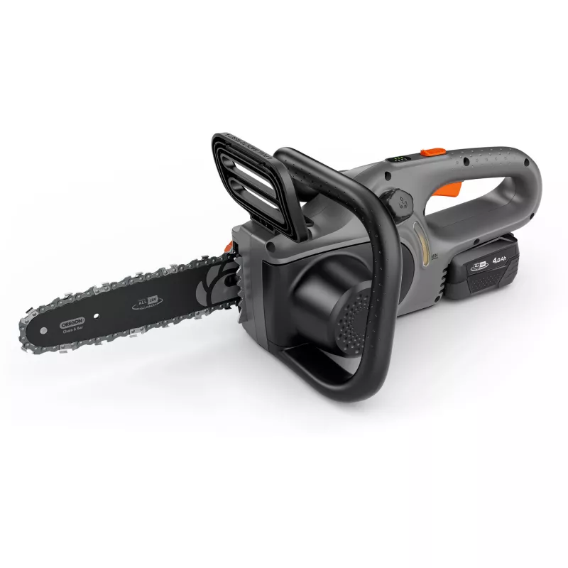 Akumuliatorinis grandininis pjūklas PowerSaw 250/18V P4A paruoštas naudoti rinkinys (pilka/turkio spalvos, ličio jonų akumuliatorius 2,5Ah P4A, POWER FOR ALL ALLIANCE)