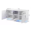 QIU 2D1K komoda 150x41.5x75 cm blizgus baltas/blizgus baltas