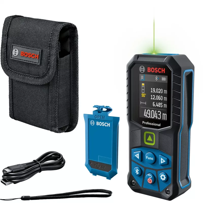 Bosch GLM 50-27 CG Professional lazerinis atstumo matuoklis Juoda, Mėlyna 50 m