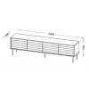 TV spintelė cama meble CORTINA 4D 200x40x55 cm, juodas viršus, riešutmedžio spalvos fasadai