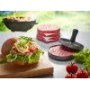 Hamburger presas GEFU 89419, plastikinis, Ø 11,8 cm, aukštis 93 mm, pilka/juoda