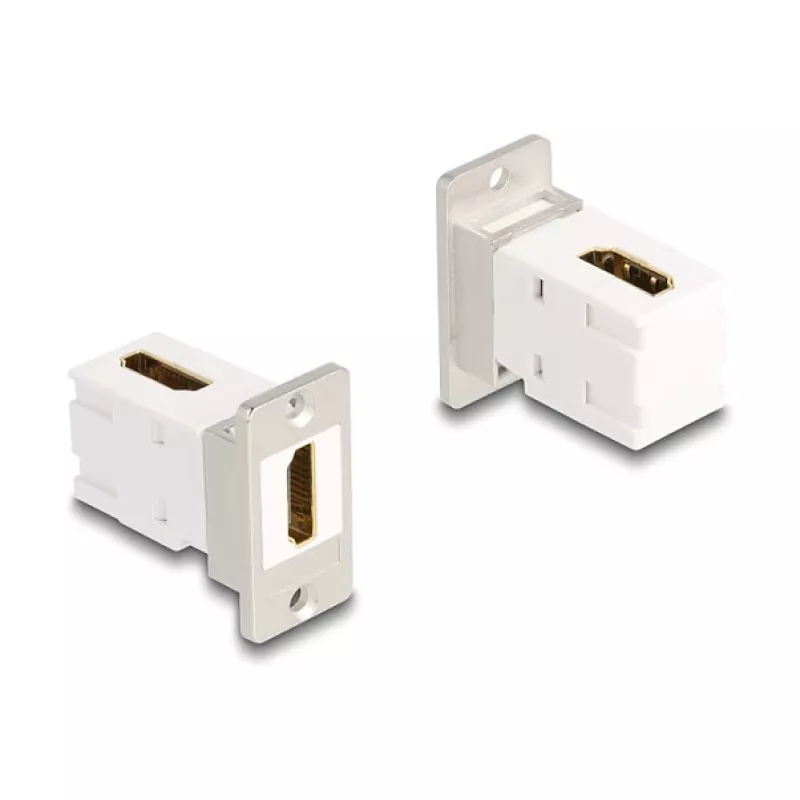 DeLOCK keystone modulis 67167 Plokščias Kampinis HDMI Sidabrinis Baltas