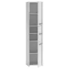 Vonios spintelė top e shop S43 BIEL — pastatoma, 6 lentynos, 400×300×1700 mm, balta