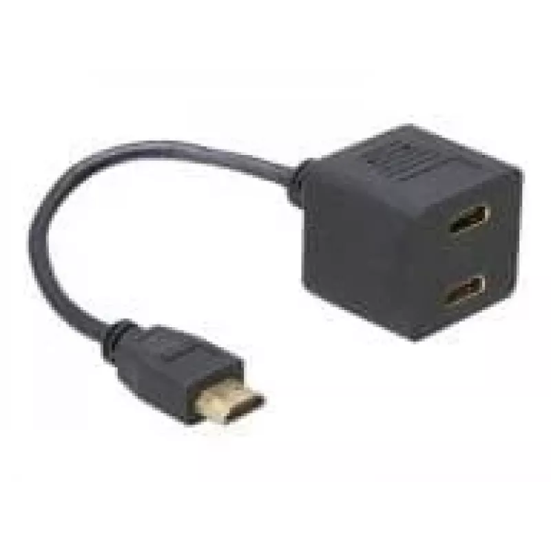 HDMI adapteris DeLOCK 65056 0,2 m, kištukas į 2 lizdus