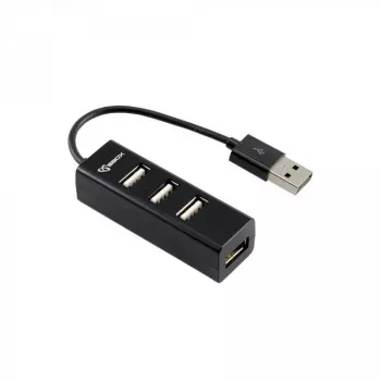 Sbox H-204 USB 4 prievadų šakotuvas, juodas