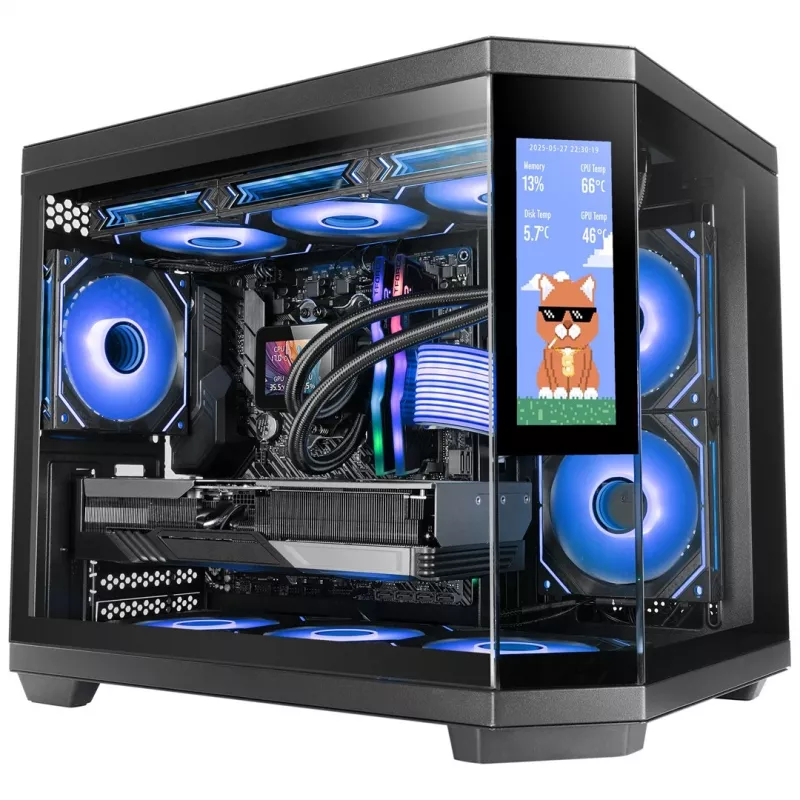 “Mars Gaming MC3TCORELCDM” kompiuterio korpusas Mini Tower juodas