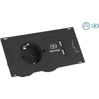 BACHMANN DUE rinkinys 1x DUE UTE+USB įkroviklis 1x T-skirstytuvas GST18 2 m GST18