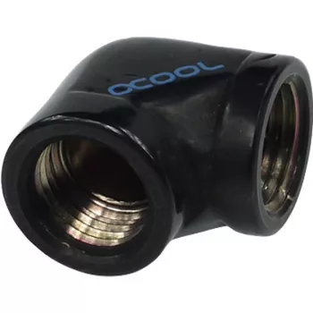 Alphacool HF L-jungtis G1/4 IG į G1/4 IG – giliai juoda (17042)