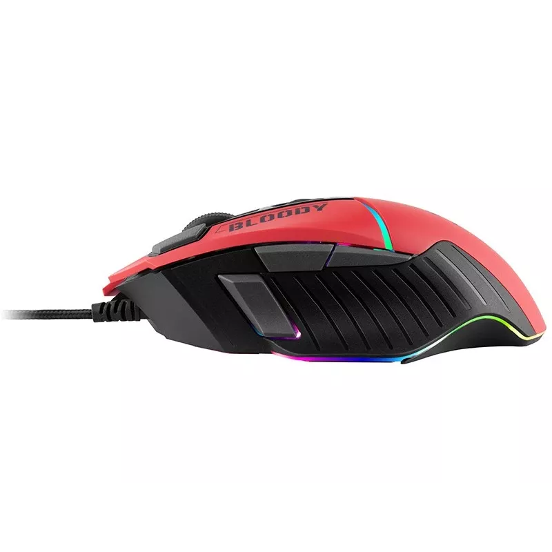 Žaidimų pelė A4Tech Bloody W95Max — dešiniarankė, laidinė USB, 12000 DPI, 1 ms, 250 ips, 50 mln. paspaudimų, 146 g