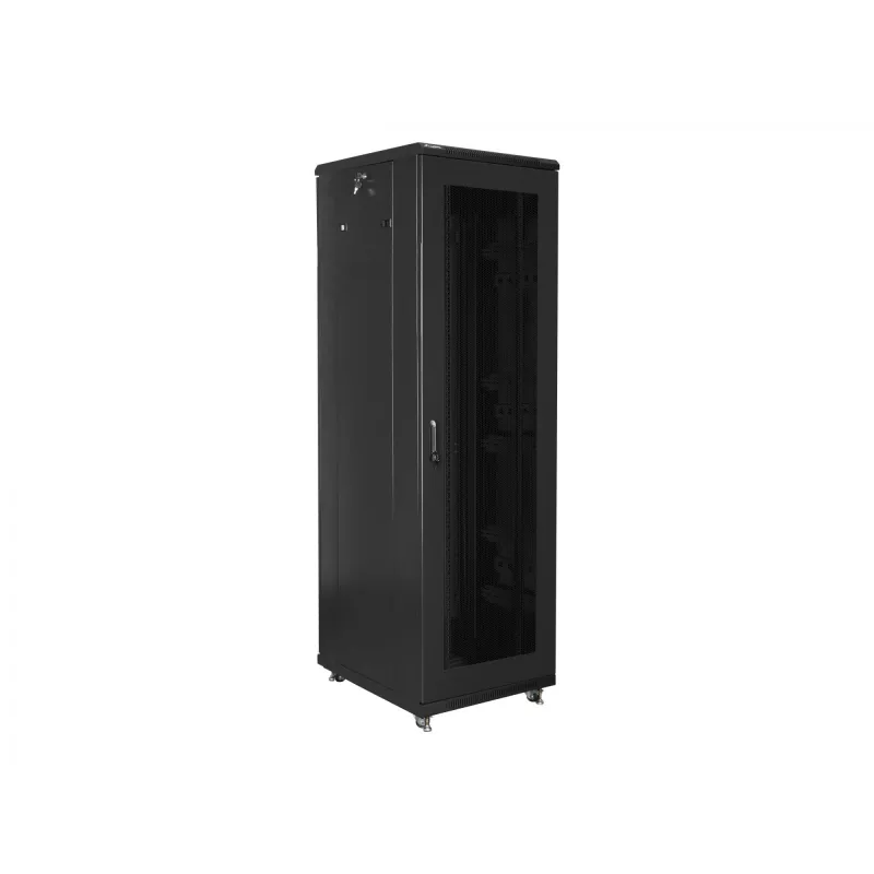 Laisvai stovinti spinta LANBERG FF01-6842-23B 42U, 800 mm gylis, 600 mm plotis, 95 kg, IP20, juoda