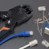 RJ45 modulinė jungtis QOLTEC 54556 CAT6 FTP, sidabrinė, 18×22×11 mm, pakuotėje 100 vnt.