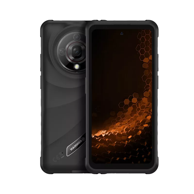 Hammer | Iron 6 | Juoda | 6,56 colio | IPS | 1612 x 720 pikselių | Mediatek | Dimensity 6300 | Vidinė RAM 6 GB | 128 GB | microSD | Dual SIM | 4G | 5G | Pagrindinės kameros raiška 64 MP