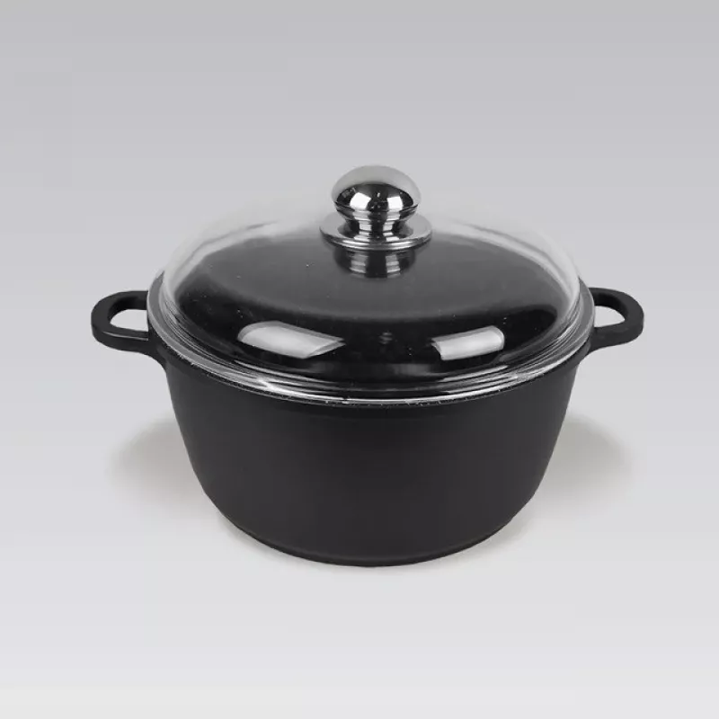 Maestro MR-4624C Puodas su dangčiu 24 cm 4 l Juodas
