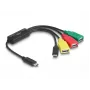 DeLOCK 4 prievadų USB 2.0 kabelinis šakotuvas USB Type-C į 3 x USB-A lizdus + 1 x USB-C kištukas