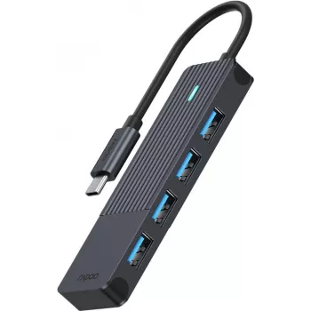 Rapoo USB-C šakotuvas, USB-C į USB-A, pilkas (00217695)