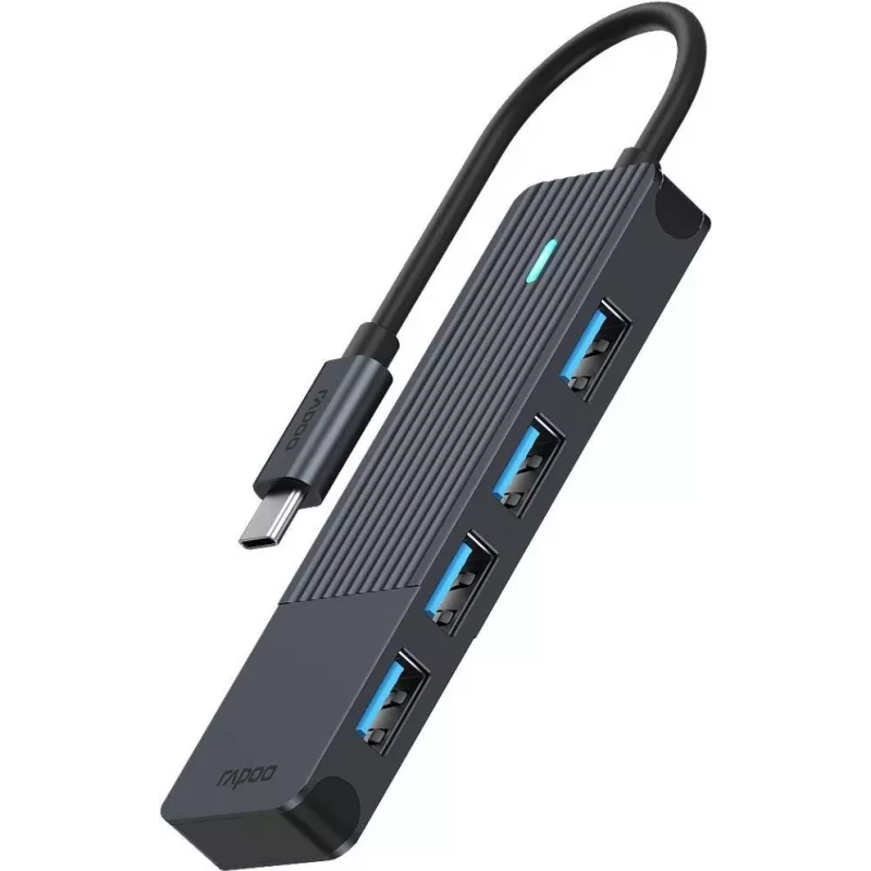 Rapoo USB-C šakotuvas, USB-C į USB-A, pilkas (00217695)