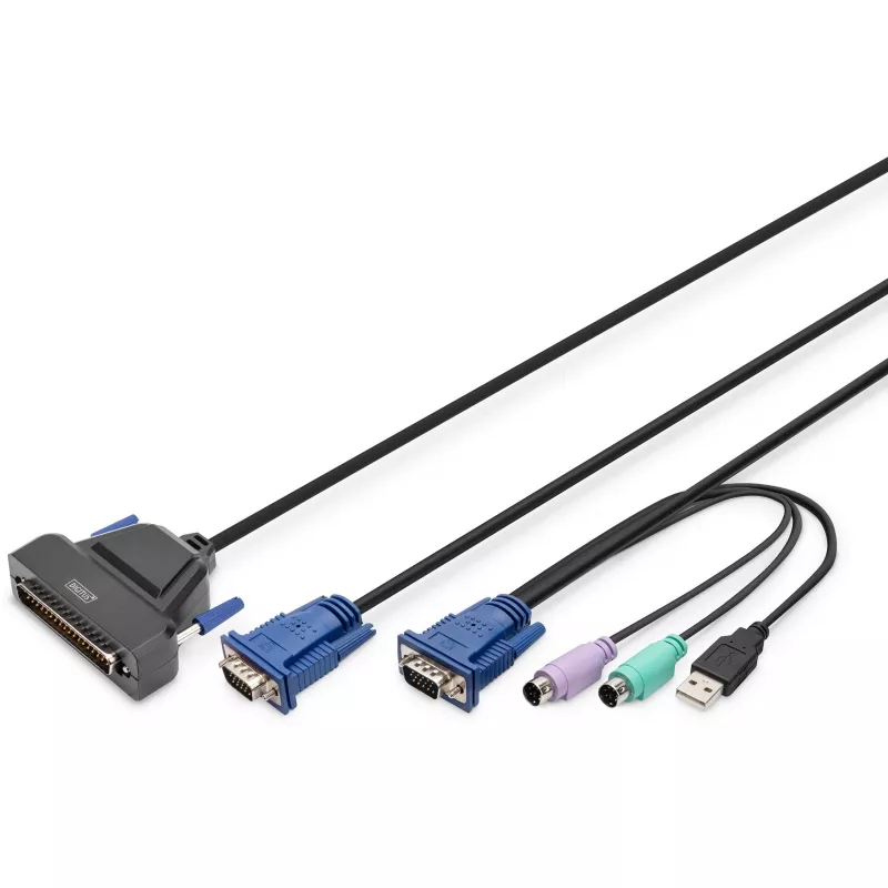 KVM jungiklis Digitus DS-72212 vieno prievado
