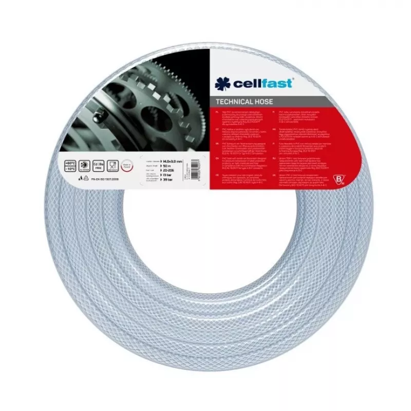 Sustiprinta techninė žarna Cellfast C 20-206 14 mm sienelė 3 mm ilgis 50 m