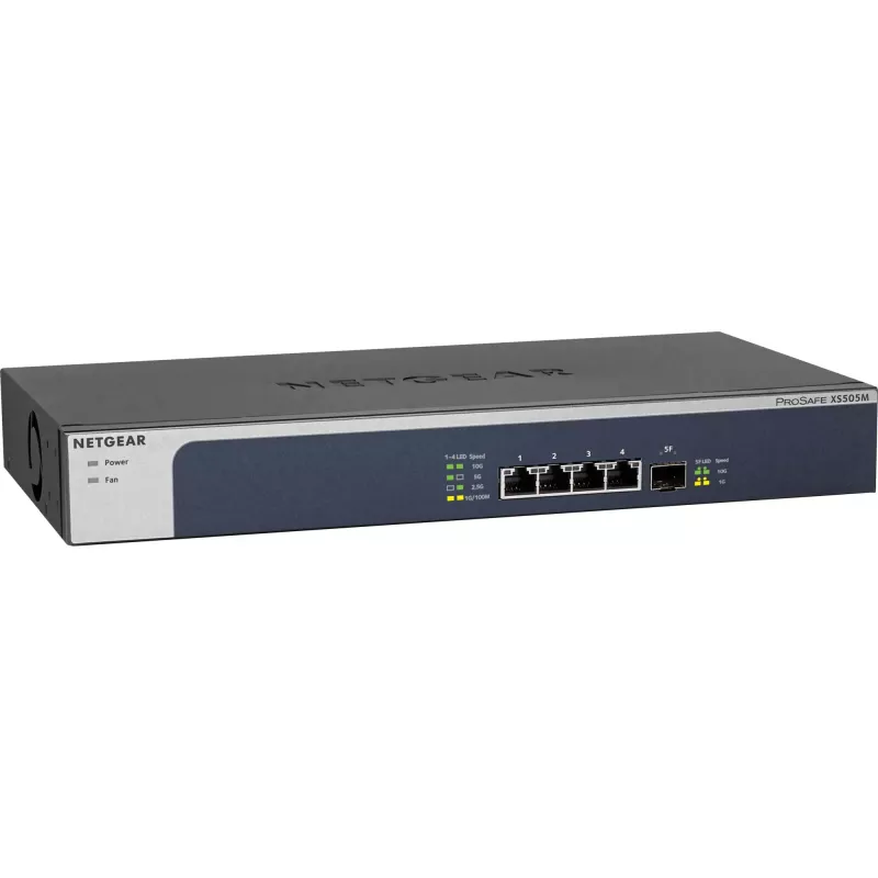 NETGEAR XS505M nevaldomas 10G Ethernet (100/1000/10000) pilka, sidabrinė