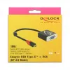 Vaizdo kabelio adapteris DeLOCK 62994 USB Type-C į VGA 0,2 m juodas