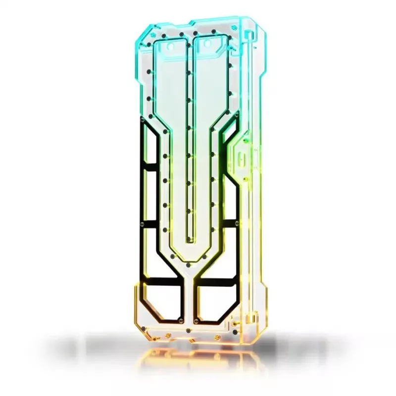 Singularity Spectre 4 Aevum Elite akrilo kompiuterio korpusas — permatomas / akcentinės juodos spalvos