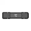USB atmintukas Silicon Power DS72 1 TB, USB 3.2 Gen 2 Type-A / Type-C, aliuminio-gumos korpusas, juodas