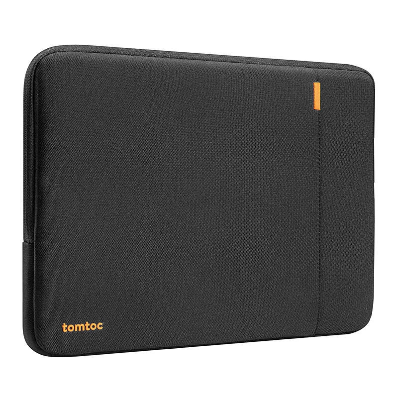 Nešiojamojo kompiuterio įmautė Tomtoc A13C2D1, skirta MacBook — juoda, lengva, patvarus apsauginis dėklas