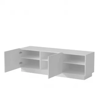 TV spintelė cama meble LIVERTI 150x42x48 cm, balta, medžio drožlių plokštės viršus