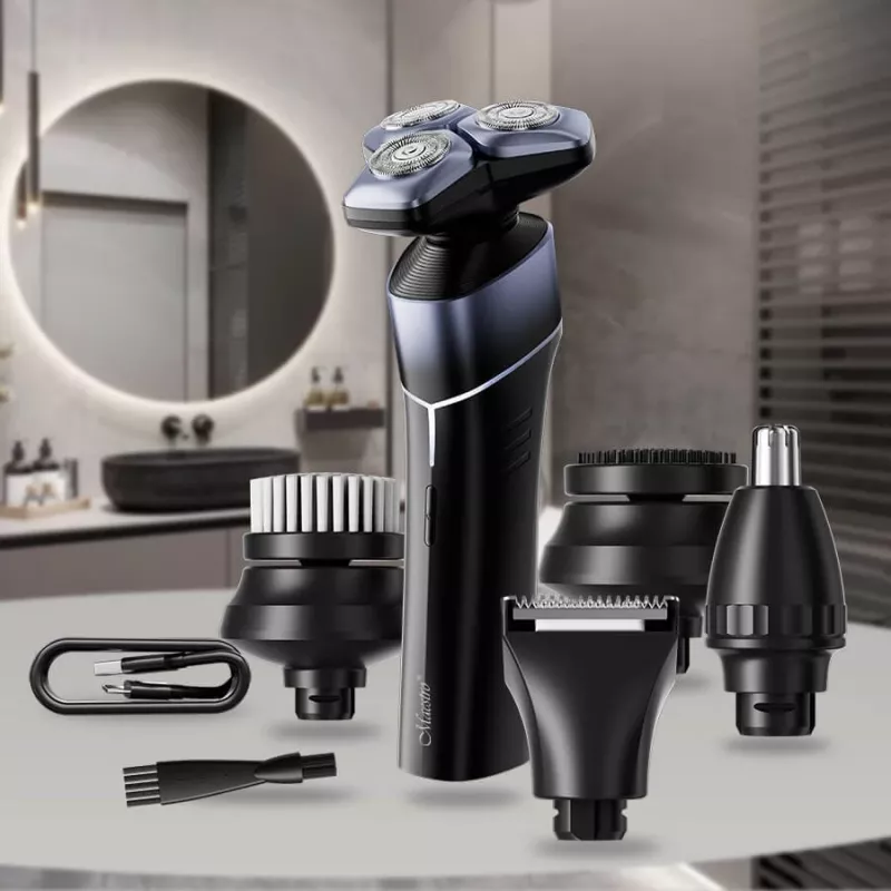 Elektrinis 5-in-1 įkraunamas vandeniui atsparus skutimosi rinkinys Maestro MR-675 su USB įkrovimu