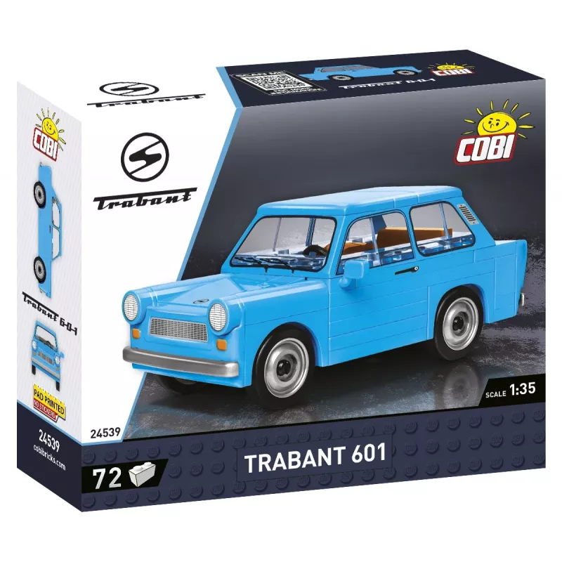 „Cobi Trabant 601“ konstravimo rinkinys – 72 dalys, miniatiūrinis automobilio modelis