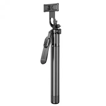 Selfie stick Awei X56 aliumininis juodas – ištraukiamas rankinis laikiklis išmaniesiems telefonams