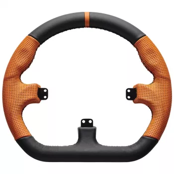 Sim lenktynių vairo apvadas Asetek SimSports GT Rim Closed D oda oranžinė
