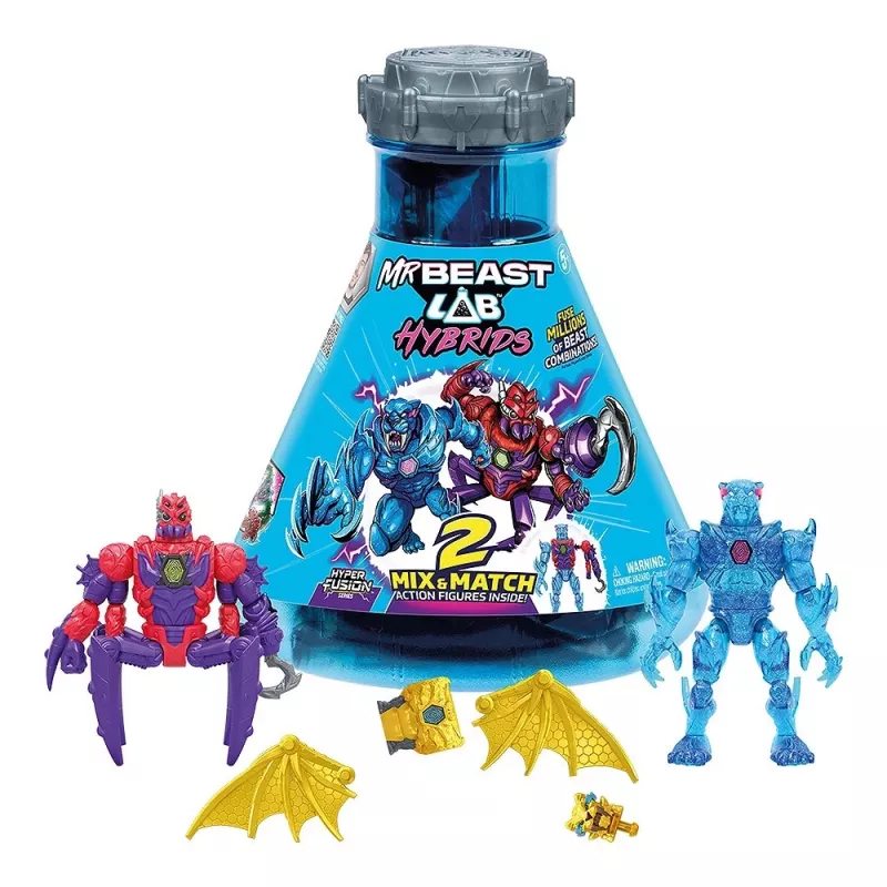 Veiksmo figūrėlės Cobi Mr Beast Lab Hybrydy Multipack – kolekcionuojamas rinkinys iš Cobi (MO-24903)