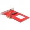DeLOCK PCI Express x4 kortelė į 1 x vidinę U.3 sąsają, raudona sidabrinė