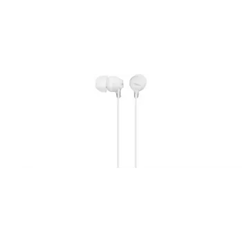 Sony MDR-EX15LP, Laidinis, 8 - 22000 Hz, Muzika, 3 g, Ausinės, Balta