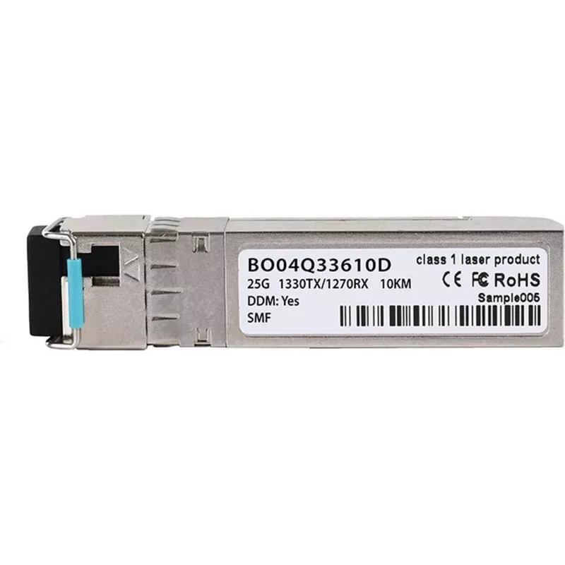 Suderinamas Coriant SFP28-25G-BX-D-10KM BlueOptics© BO04Q33610D SFP28 Bidi siųstuvas-imtuvas, LC-Simplex, 25GBASE-BX-D, vienmodis pluoštas, TX1330nm/RX1270nm, 10KM, DDM, 0°C/+70°C (SFP28-25G-BX-D-10KM-CO-BO)